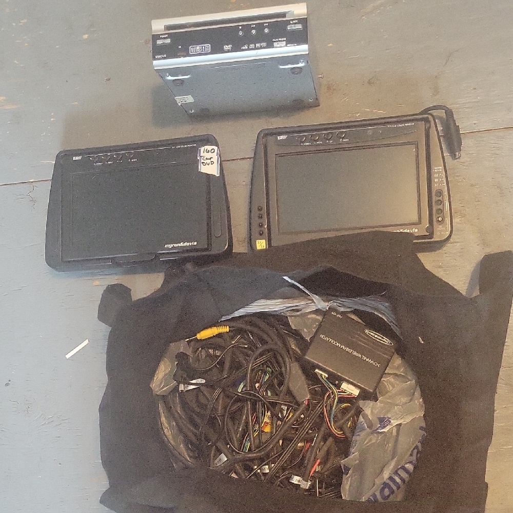 Myron & Davis Mobile DVD Player w/  Two 9" Screens